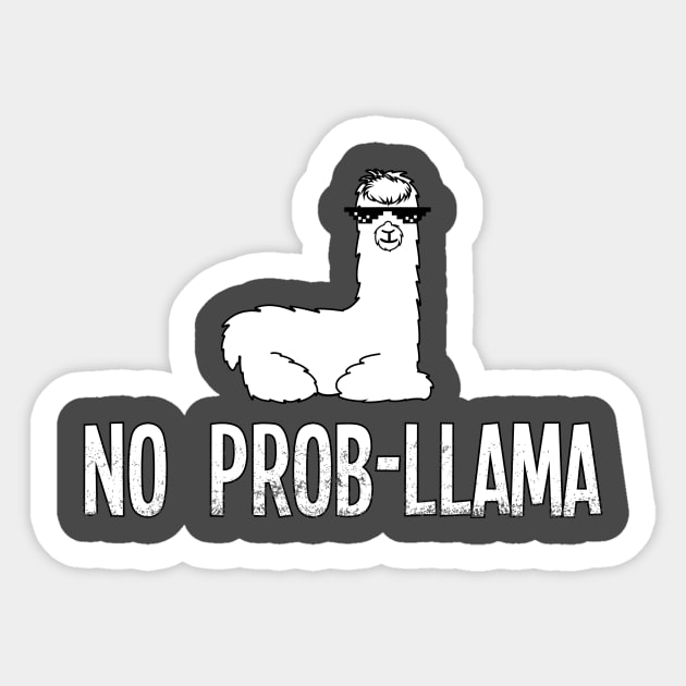 NO PROB-LLAMA THUG LIFE FUNNY ART Sticker by Yazdani Hashmi